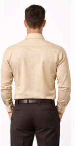 Neehar | Cream Colour Formal Shirt for Men | Office & Daily Wear - Image 3