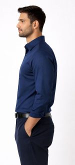 Neehar | Dark Blue Formal Shirt for Men | Office & Daily Wear - Image 4