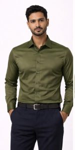 Neehar | Dark Green Formal Shirt for Men | Office & Daily Wear