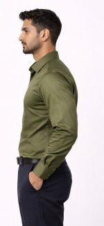 Neehar | Dark Green Formal Shirt for Men | Office & Daily Wear - Image 5