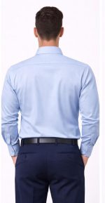 Neehar | Light Blue Formal Shirt for Men | Office & Daily Wear - Image 3