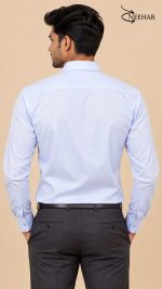 Neehar | Light Blue Formal Shirt for Men | Office & Daily Wear - Image 2