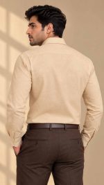 Neehar | Cream Colour Formal Shirt for Men | Office & Daily Wear - Image 2