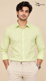 Neehar | Pale Green Formal Shirt for Men | Office & Daily Wear