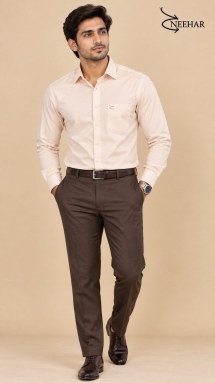 Neehar | Half White Formal Shirt for Men | Office & Daily Wear
