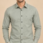 Neehar | Leaf Green Formal Shirt for Men | Office & Daily Wear