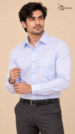 Neehar | Light Blue Formal Shirt for Men | Office & Daily Wear - Image 4