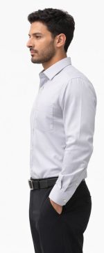 Neehar | Grey Formal Shirt for Men | Office & Daily Wear - Image 3